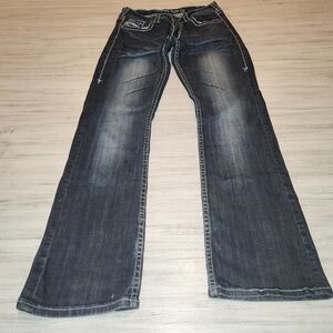 Cowgirl Tuff Co Bootcut Jeans Dark Wash Women's Size 28 Length 33 L1